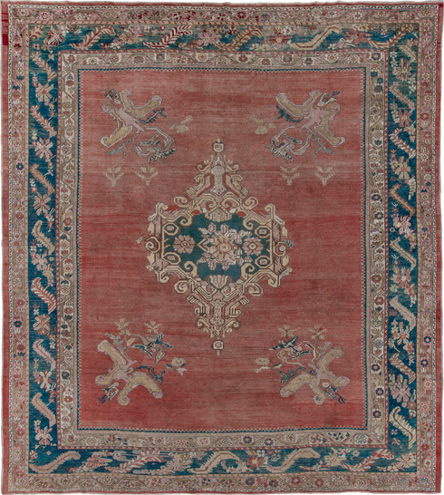 Antique Oushak Area Rug (12' x 13')